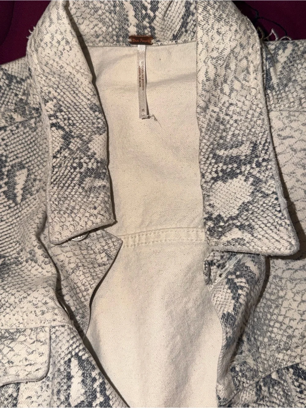 Free People Snakeskin Jacket